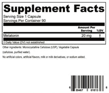 Load image into Gallery viewer, Melatonin 20mg